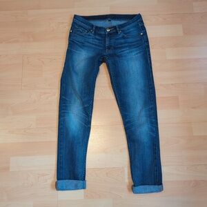 Juicy Couture Low Rise Straight Leg Rolled Jeans